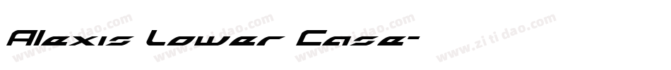 Alexis Lower Case字体转换